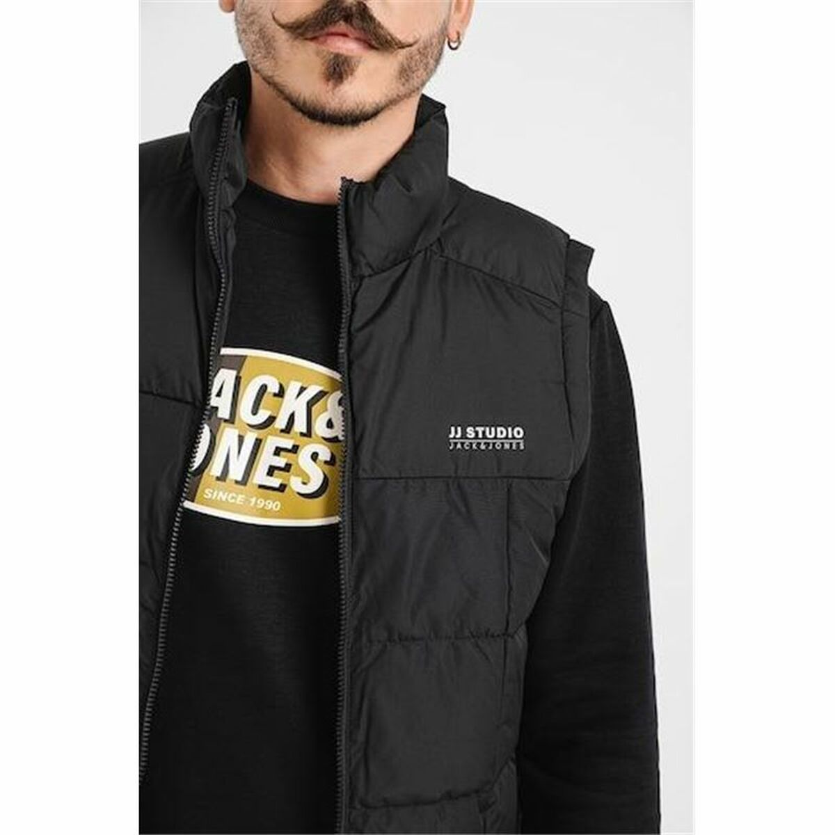 Men’s Sports Gilet Jack & Jones Jjben Square Bodywarmer Black