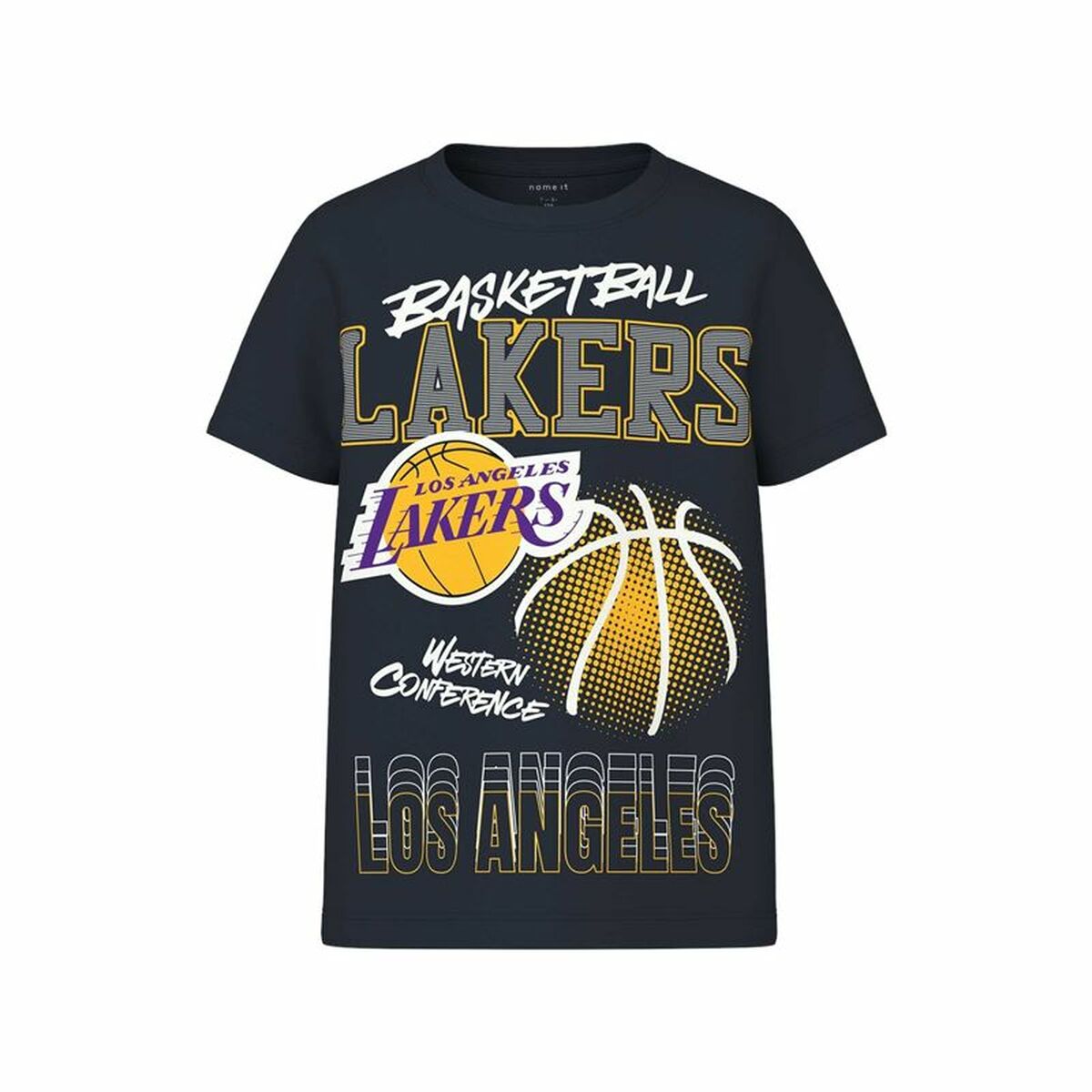 Child’s Short Sleeve T-Shirt Name It mjyg Nba Box Ous Navy Blue