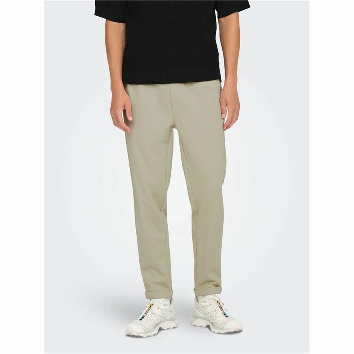 Adult’s Tracksuit Bottoms Only & Sons Onslinus Crop Tap 0192 Beige Men