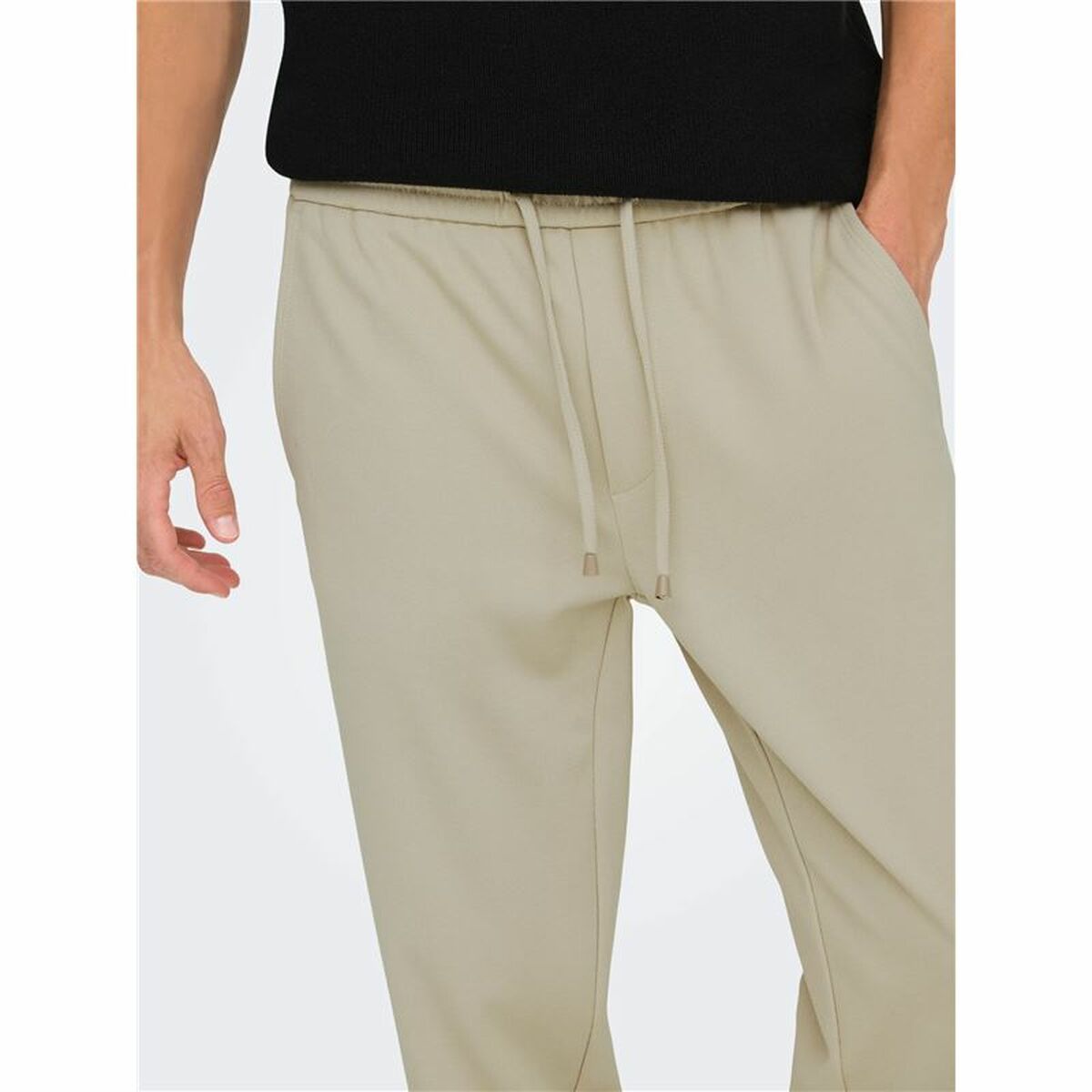 Adult’s Tracksuit Bottoms Only & Sons Onslinus Crop Tap 0192 Beige Men