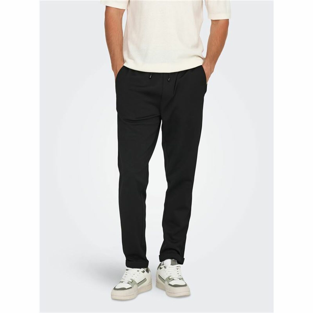 Adult’s Tracksuit Bottoms Only & Sons Onslinus Crop Tap 0192 Black Men