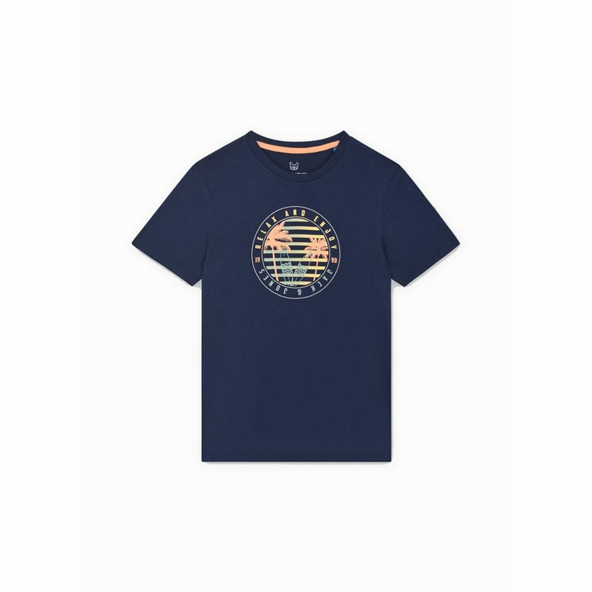 Child’s Short Sleeve T-Shirt Jack & Jones Jjsummer Smu Vibe Tee Navy Blue