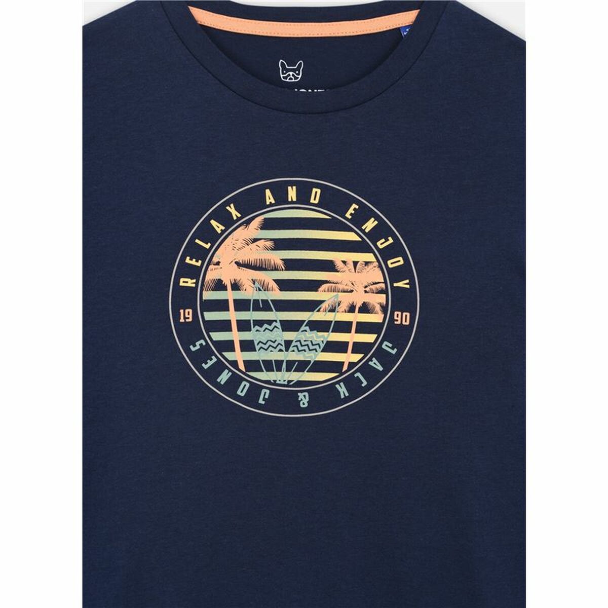 Child’s Short Sleeve T-Shirt Jack & Jones Jjsummer Smu Vibe Tee Navy Blue