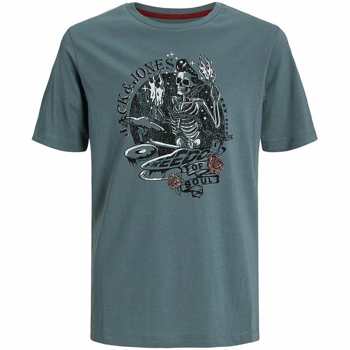 Child’s Short Sleeve T-Shirt Jack & Jones skull Rock Crew