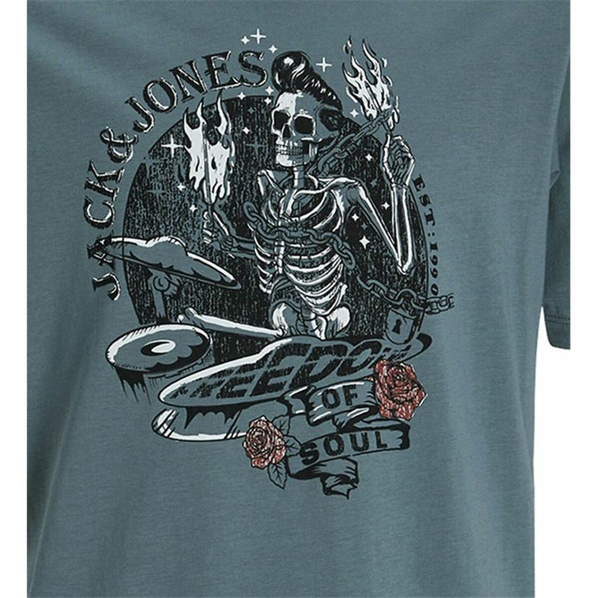 Child’s Short Sleeve T-Shirt Jack & Jones skull Rock Crew