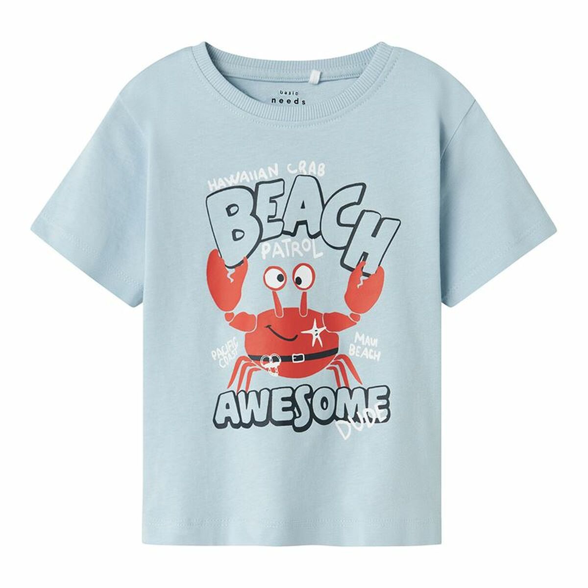 Child’s Short Sleeve T-Shirt Name It Nmmvagno Loose Sky blue