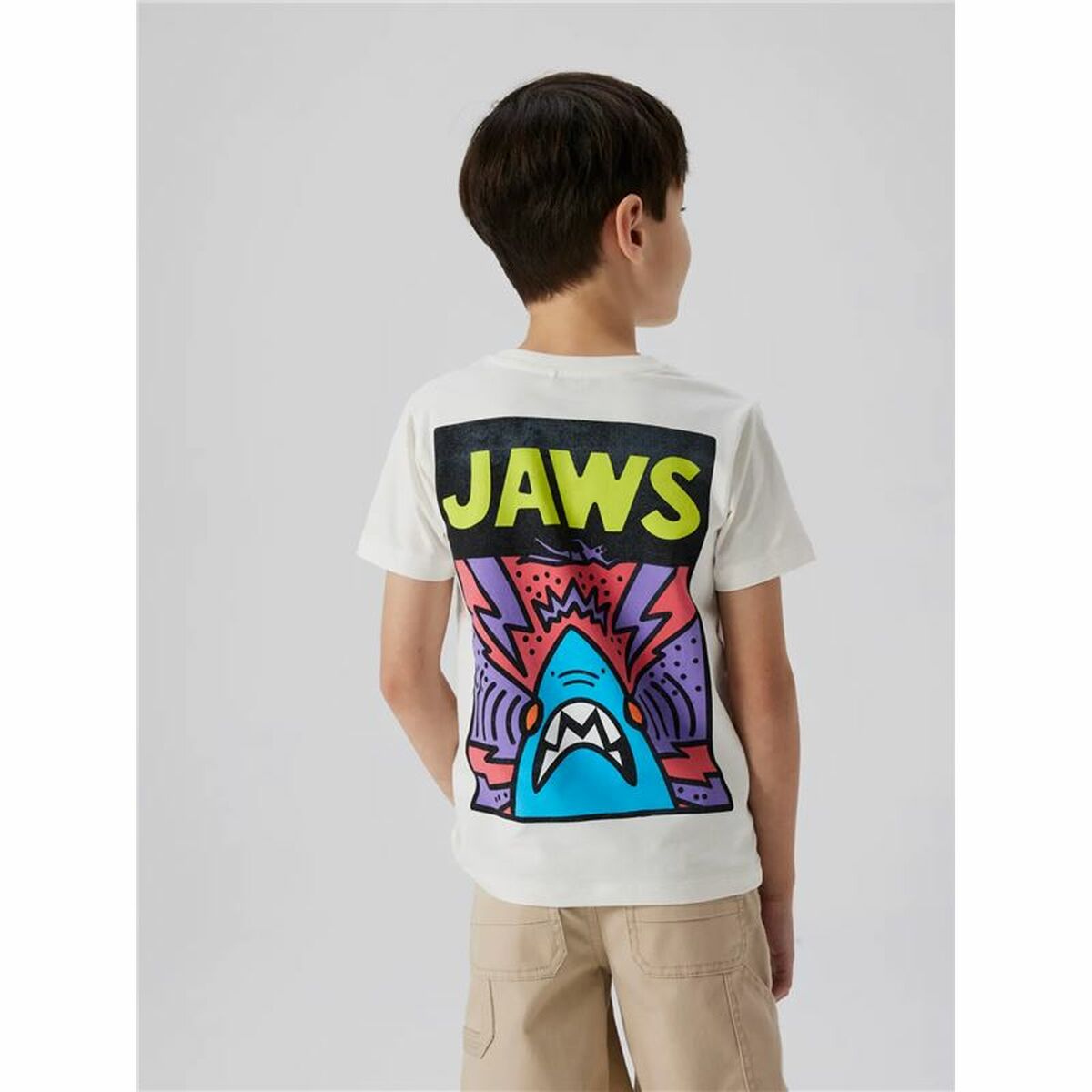 Child’s Short Sleeve T-Shirt Name It Nkmmakai Jaws Nreg Box Sky