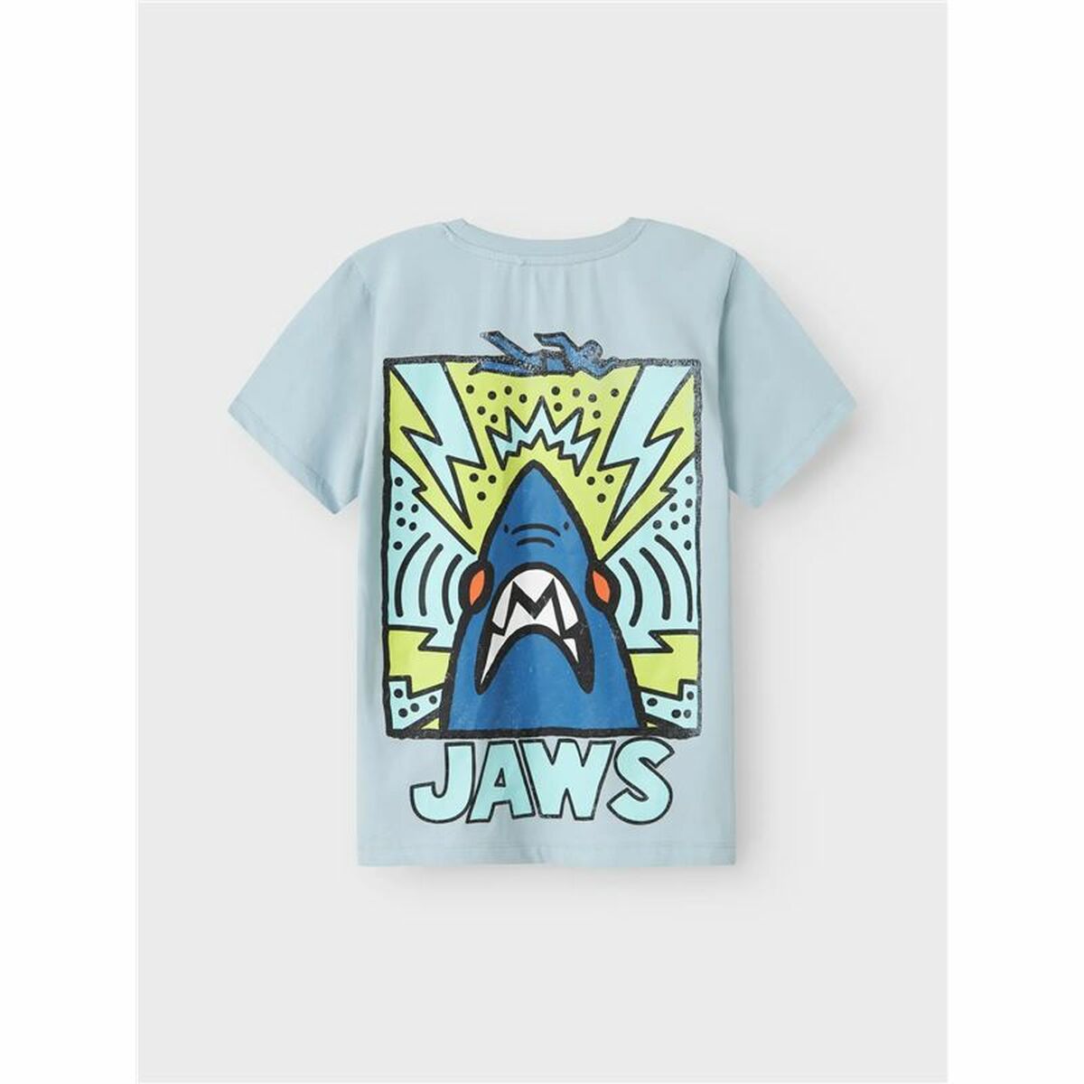 Child’s Short Sleeve T-Shirt Name It Nkmmakai Jaws Nreg Box Sky