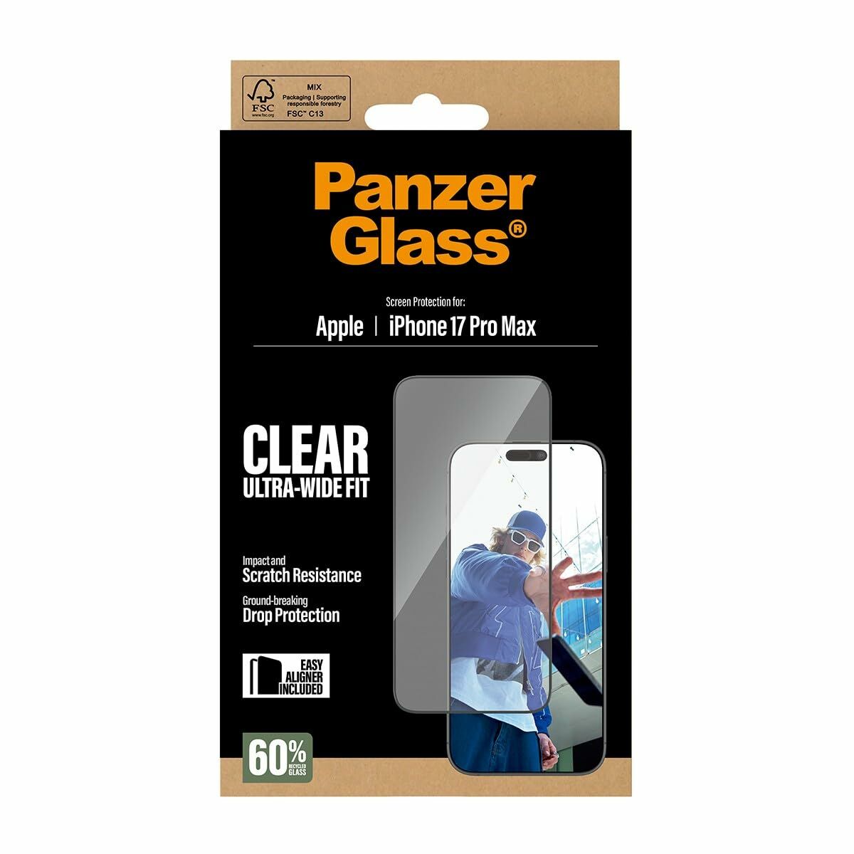 Mobile cover Panzer Glass PG43455 Black