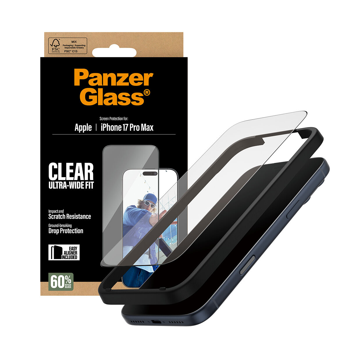 Screen Protector Panzer Glass PG66497 Apple iPhone 17 Pro Max
