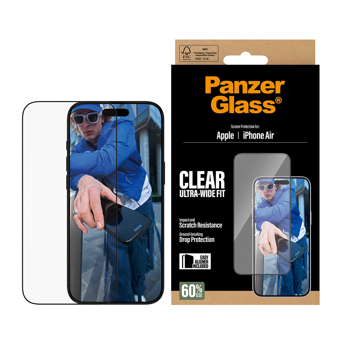 Screen Protector Panzer Glass PG76830 Apple iPhone Air