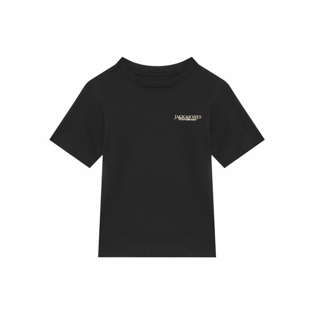 Child’s Short Sleeve T-Shirt Jack & Jones Jorboston Photo w Neck Black