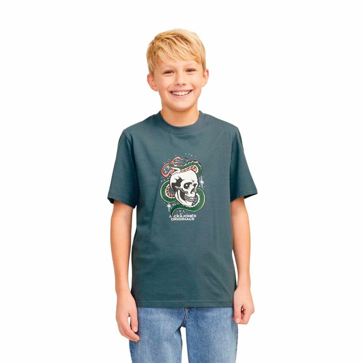 Child’s Short Sleeve T-Shirt Jack & Jones Joranatomy Skull Ss Crew Neck