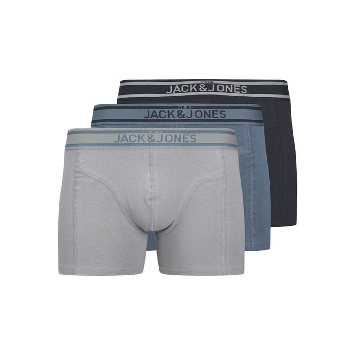 Men’s Boxer Shorts Jack & Jones Jacjohn Solid 3 Pack Grey 3 Pieces