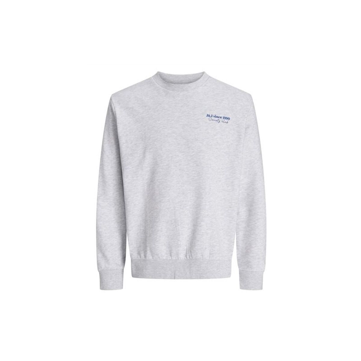 Men’s Sweatshirt without Hood Jack & Jones Jjninety Crew Neck White Men’s Sweatshirt without Hood Jack & Jones Jjninety Crew Neck White