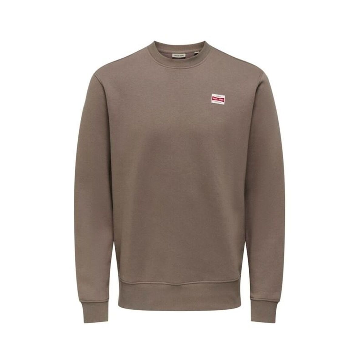 Men’s Sweatshirt without Hood Only & Sons Onsdawson Reg Crew Vd Falcon Brown Men’s Sweatshirt without Hood Only & Sons Onsdawson Reg Crew Vd Falcon Brown