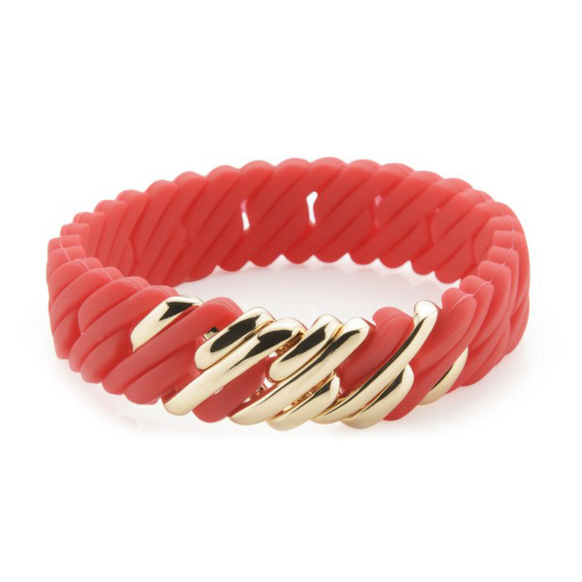 Ladies’Bracelet TheRubz 02-100-418 Red Silicone Stainless steel Golden Steel/Silicone (15 mm x 18 cm) Ladies’Bracelet TheRubz 02-100-418 Red Silicone Stainless steel Golden Steel/Silicone (15 mm x 18 cm)