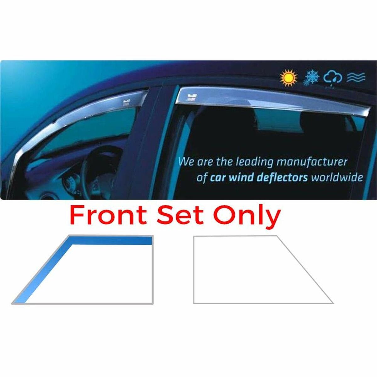 Wind deflector HEKO HO31001 VOLKSWAGEN PASSAT (B8) SEDAN/VARIANT 2 Pieces Wind deflector HEKO HO31001 VOLKSWAGEN PASSAT (B8) SEDAN/VARIANT 2 Pieces