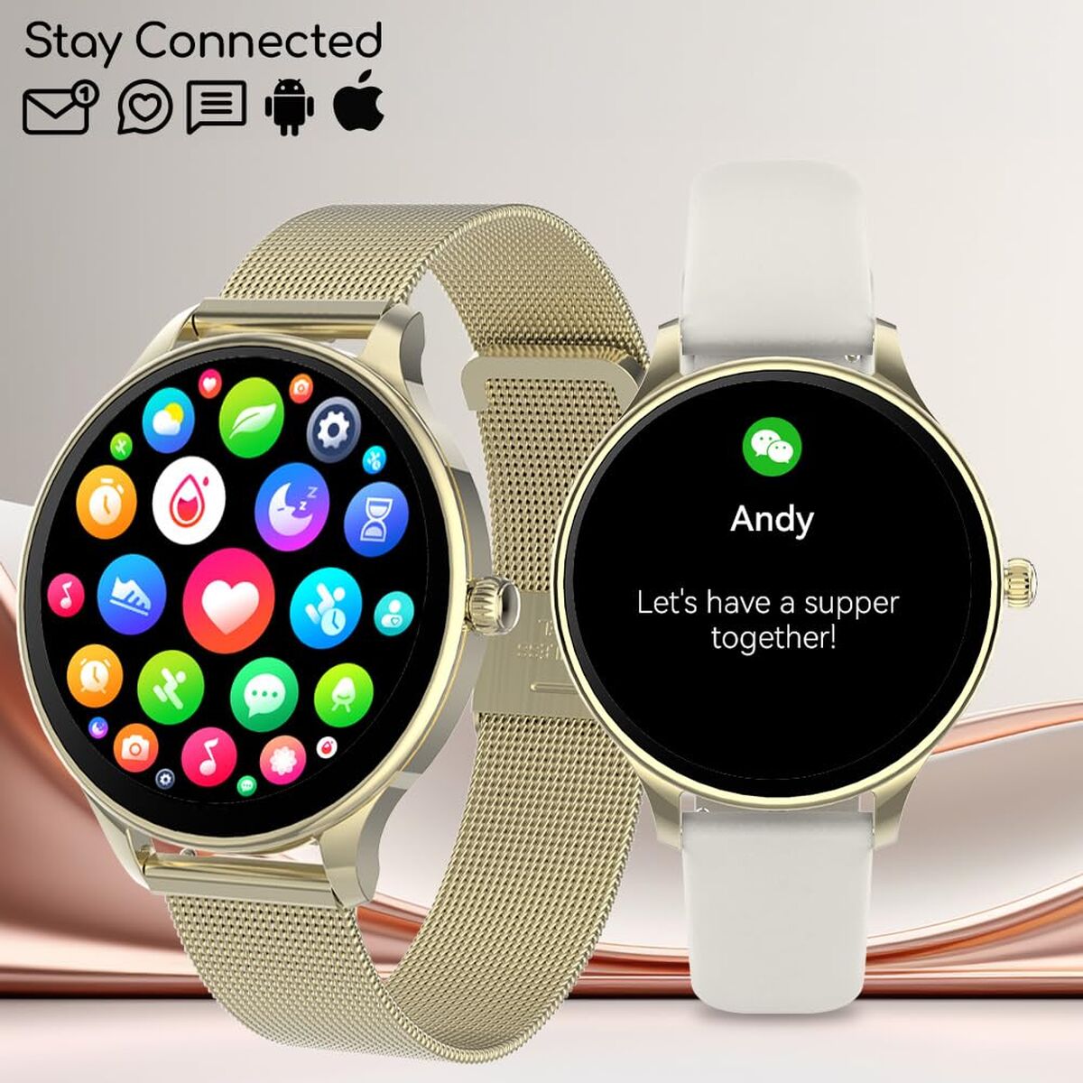 Smartwatch Forever GSM180306 Golden