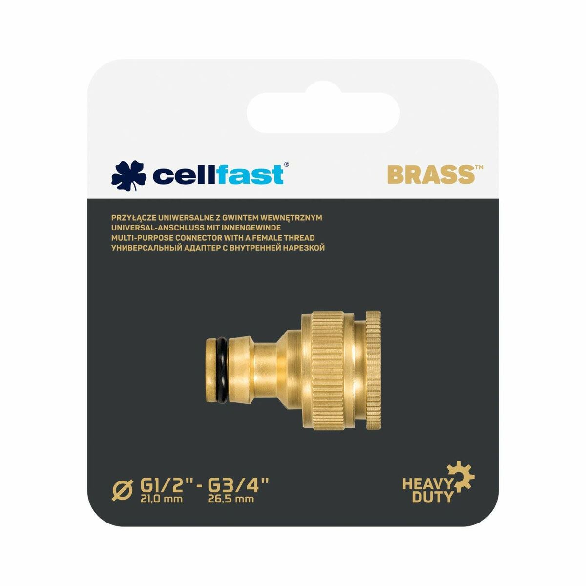Hose connector Cellfast 3/4″ 1/2″ Brass Tap
