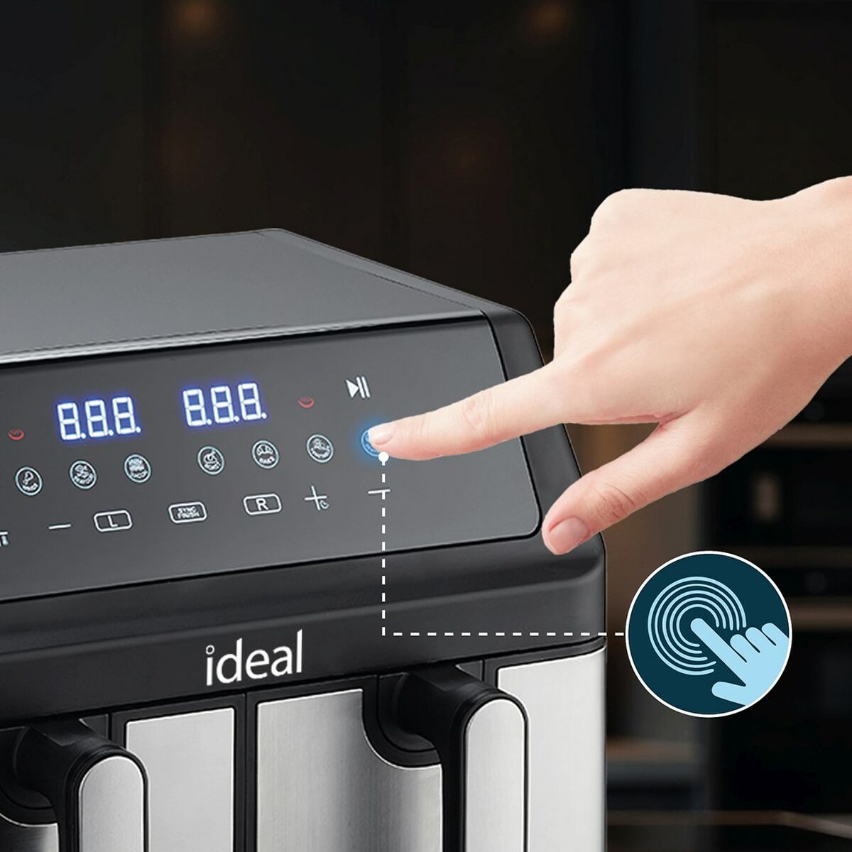 Air Fryer Eldom IK1500 dualcrisp Black 2000 W 9 L