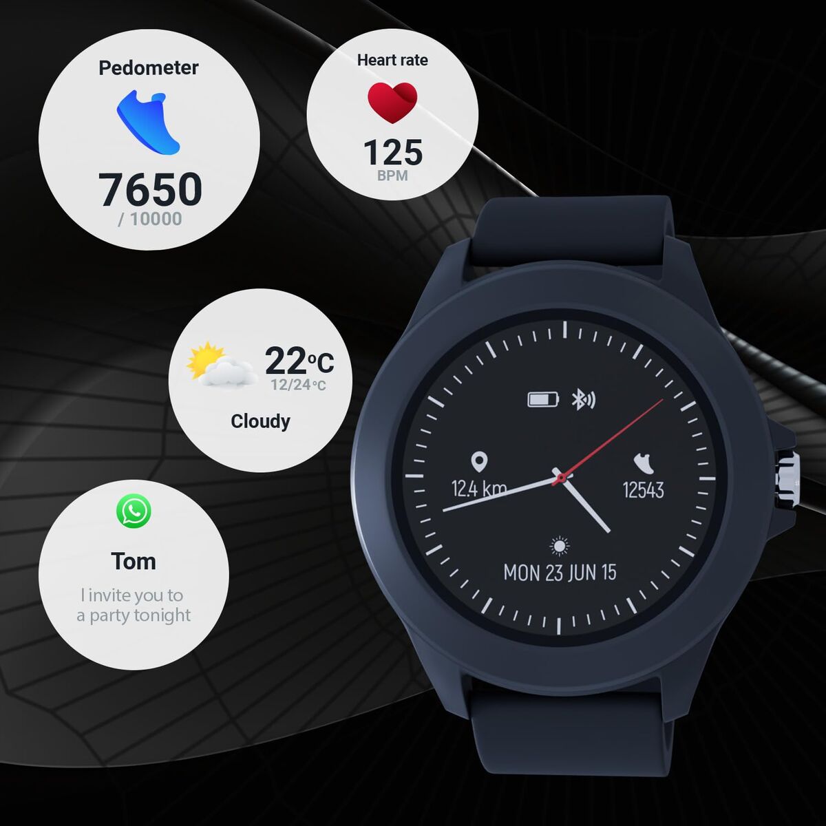 Smartwatch Forever GSM175795 Black
