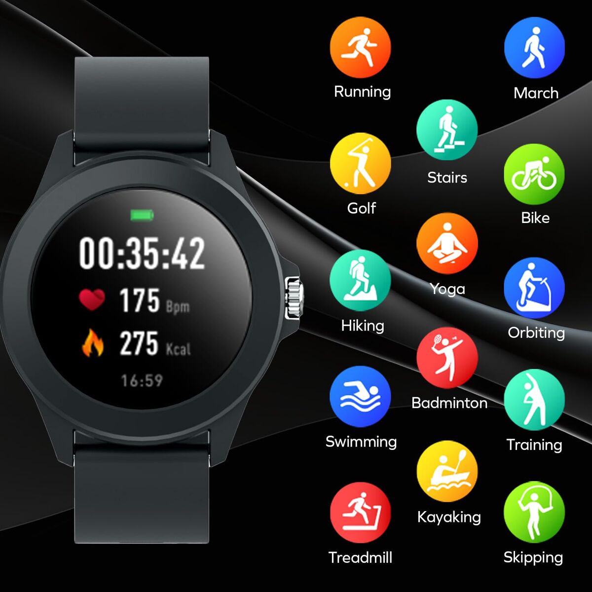 Smartwatch Forever GSM175795 Black