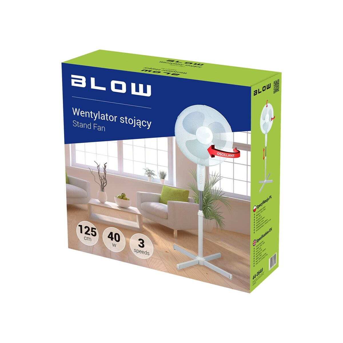 Freestanding Fan Blow 44-064# White 110 W