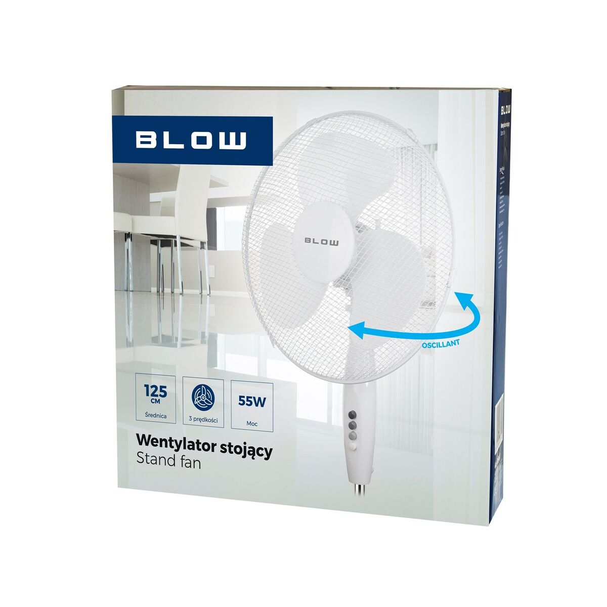Freestanding Fan Blow 44-064# White 110 W