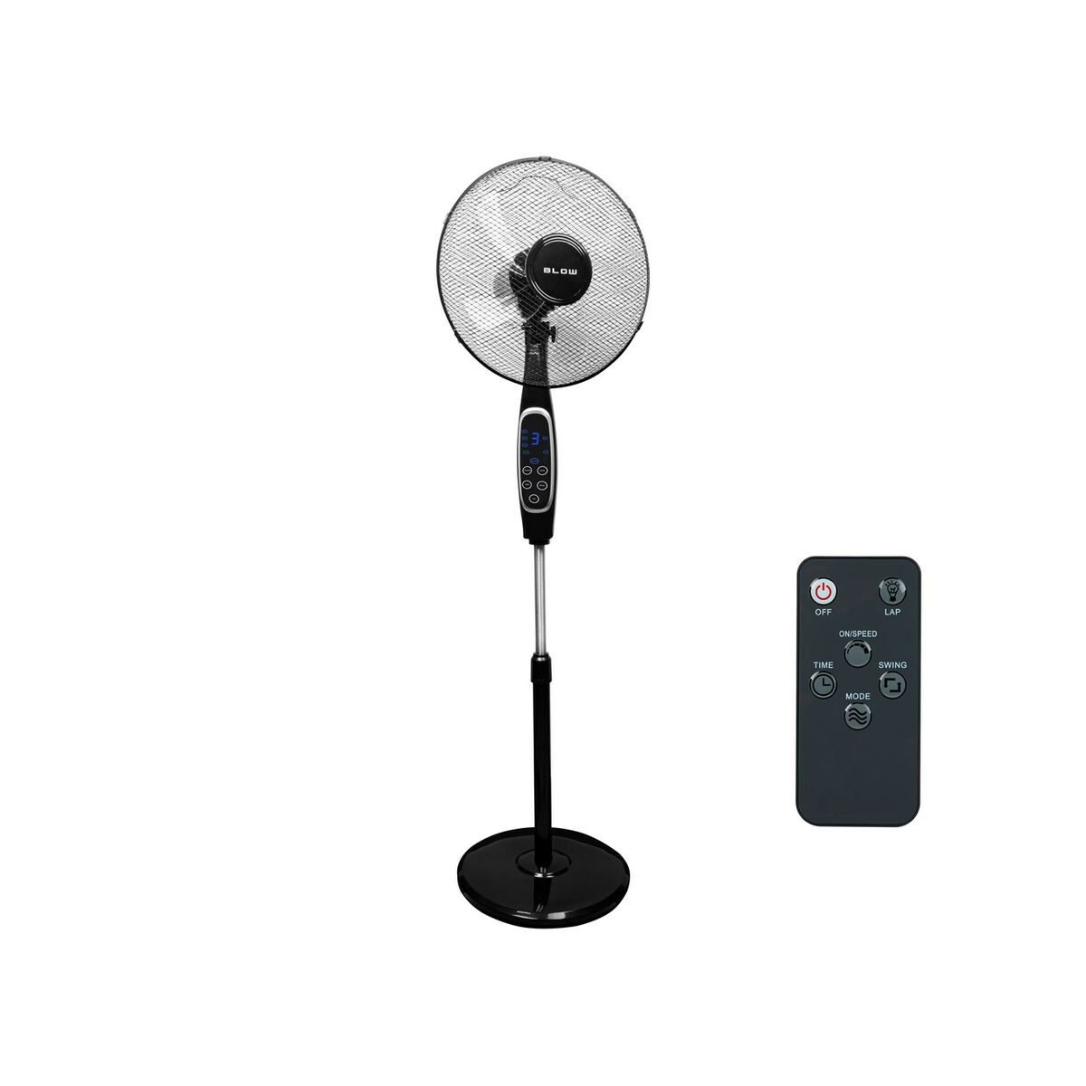 Pedestal Fan with Remote Control Blow 44-076# Aluminium 60 W
