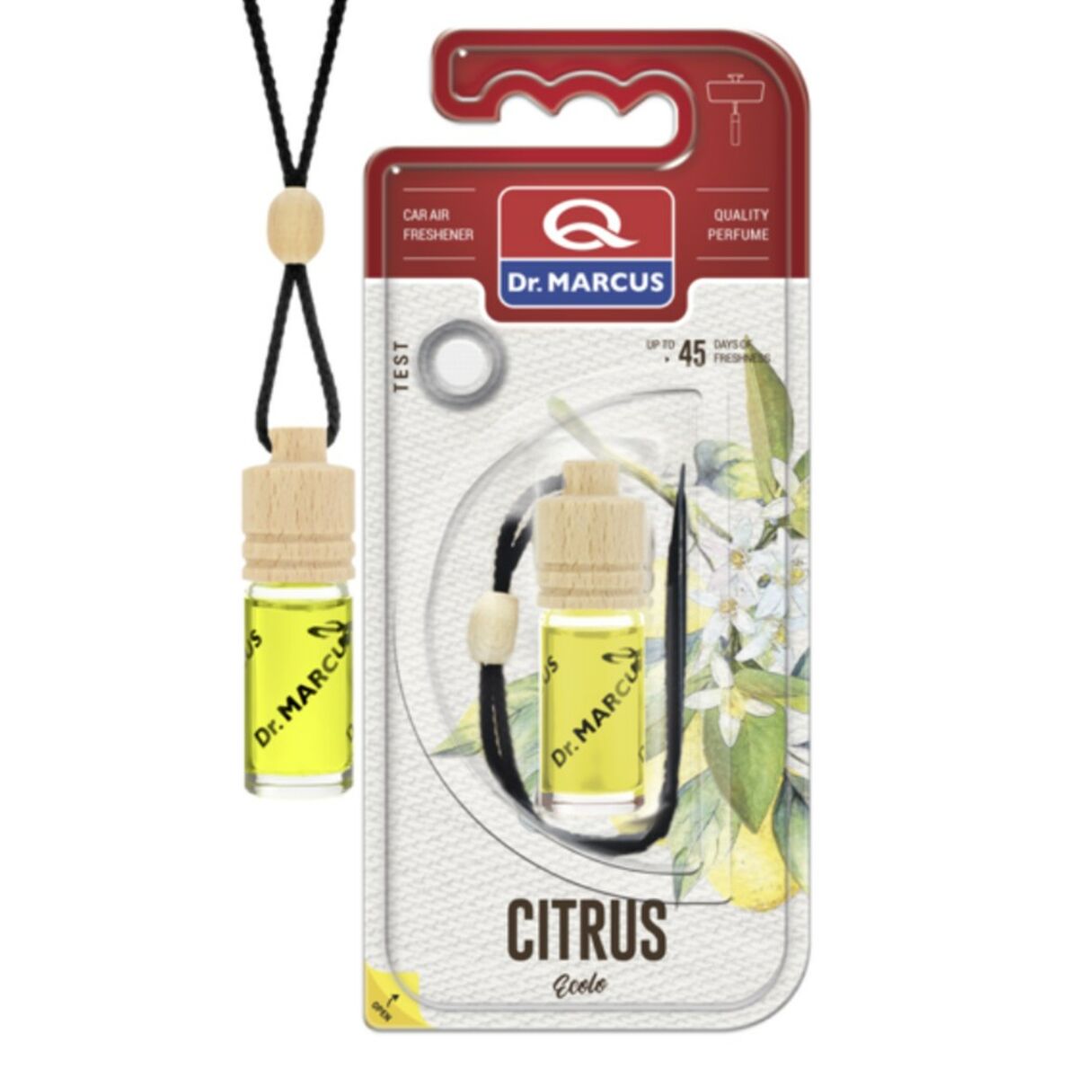 Car Air Freshener Dr Marcus Ecolo Citric 4,5 ml Wood Crystal Fragrance Pendant Car Air Freshener Dr Marcus Ecolo Citric 4,5 ml Wood Crystal Fragrance Pendant