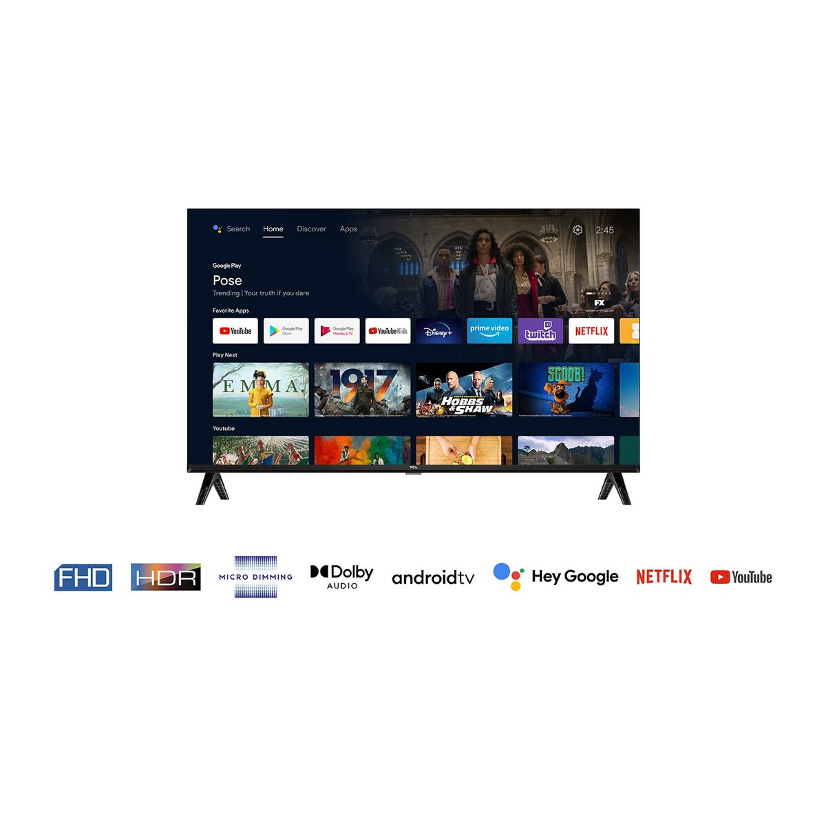 Smart TV TCL S54 Series 32S5400AF 32″ Full HD LED HDR D-LED HDR10 Direct-LED