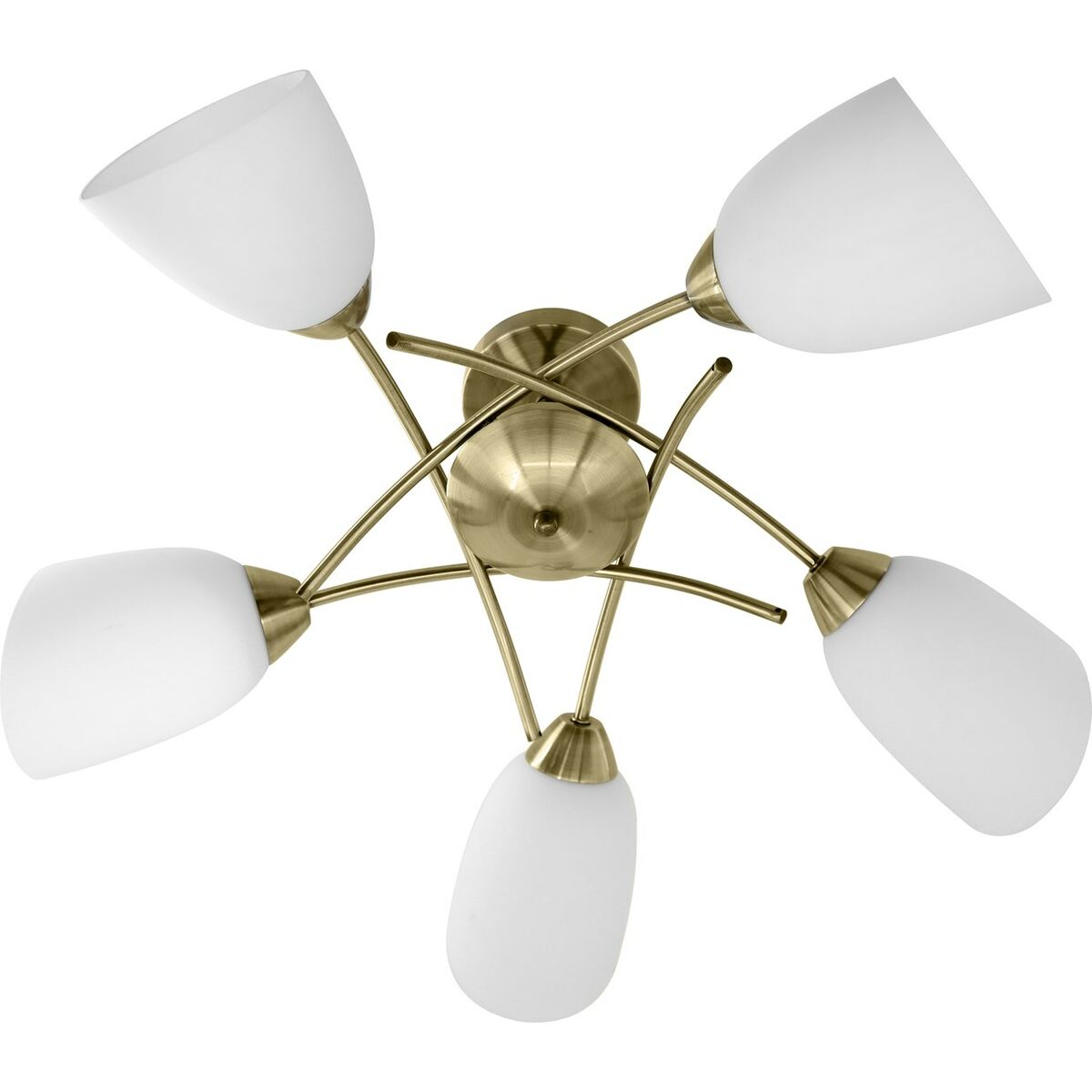 Ceiling Light Activejet NIKITA 5P Patyna White Metal Glass 200 W