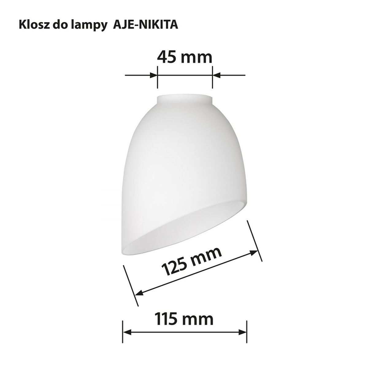 Lamp Shade Activejet BENITA White Glass 26 x 12 x 12,5 cm