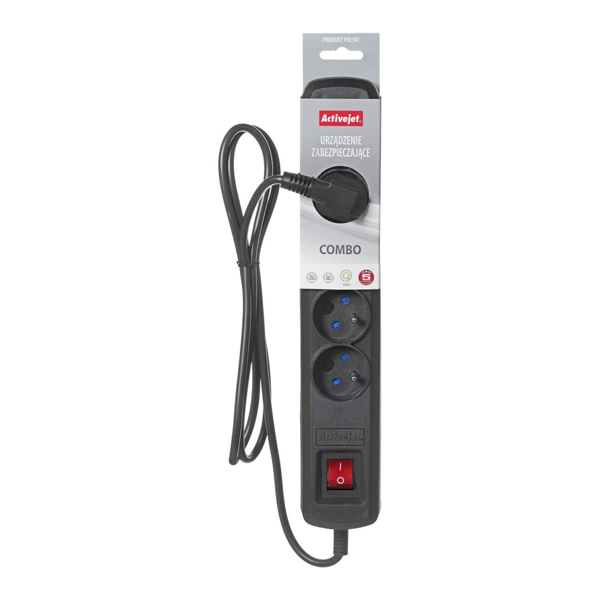 Power Socket – 5 sockets with Switch Activejet ACP-5GN (1,5 m)
