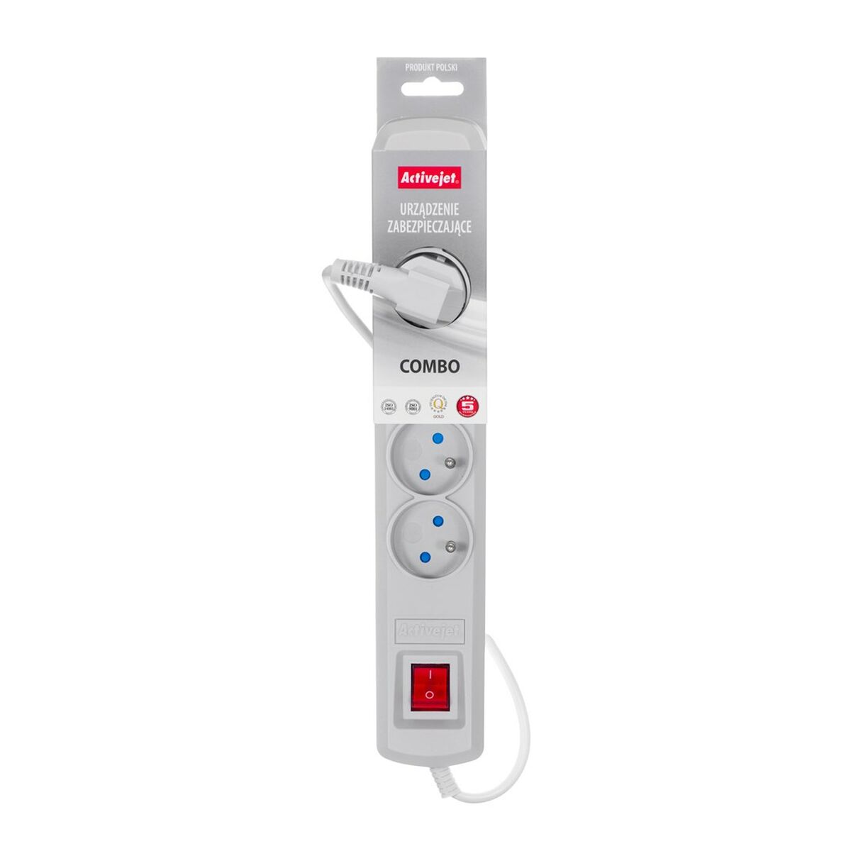 Power Socket – 5 sockets with Switch Activejet ACP-5GN (1,5 m)