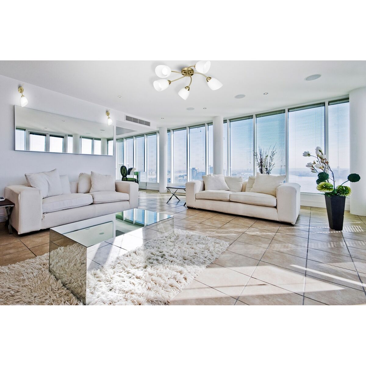 Wall Light Activejet White Golden Metal Glass 40 W 40 x 12 x 20 cm (1 Piece)
