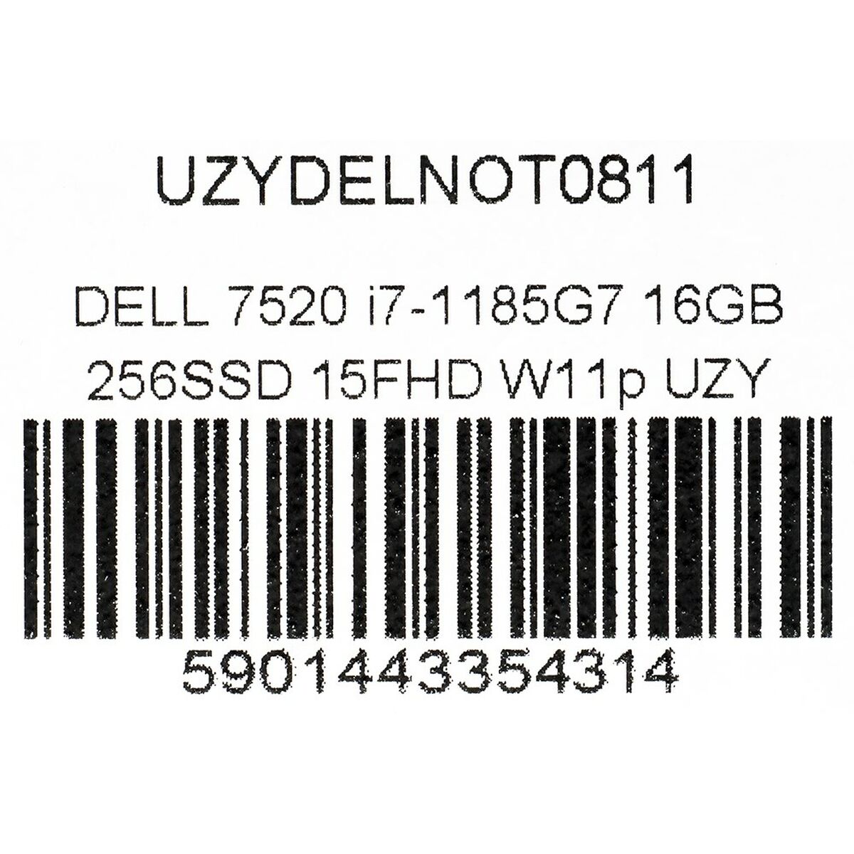 Laptop Dell Dell7520i7-1185G716G256SSD15FHD (Refurbished A)