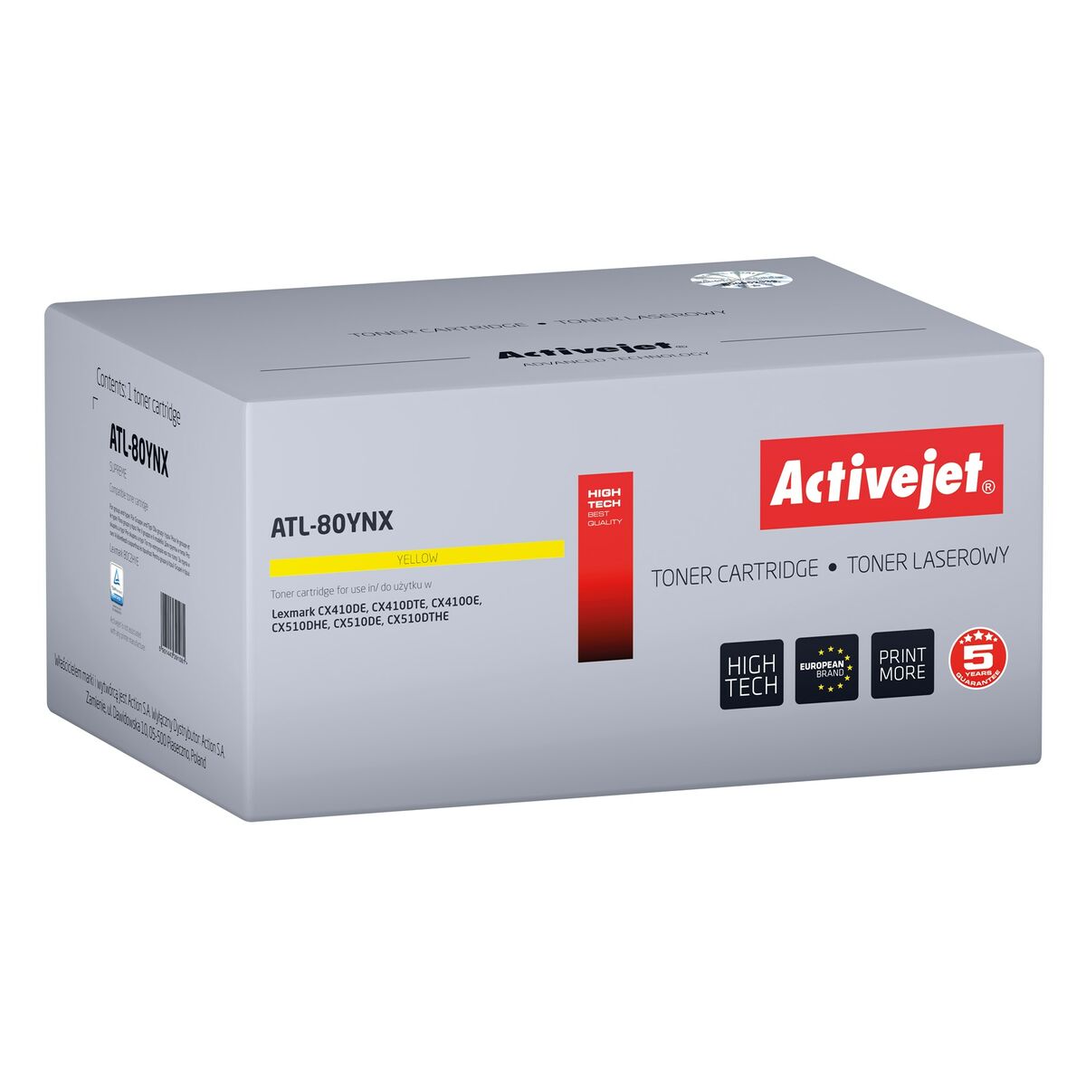 Toner Activejet ATL-80YNX Yellow