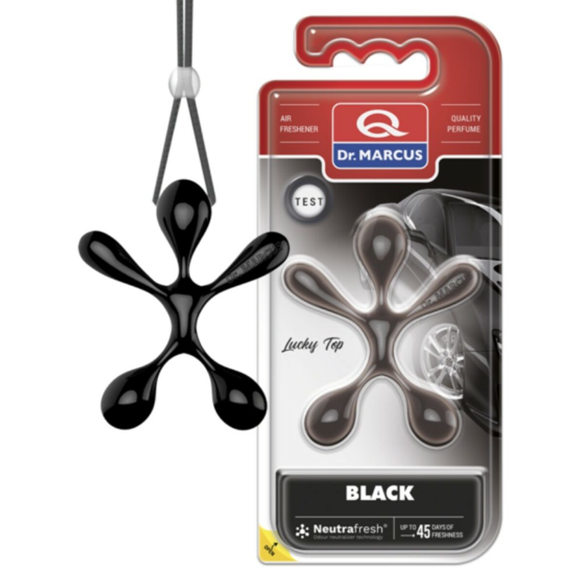 Car Air Freshener Dr Marcus Lucky Top black Plastic Pendant (12 Units) Car Air Freshener Dr Marcus Lucky Top black Plastic Pendant (12 Units)