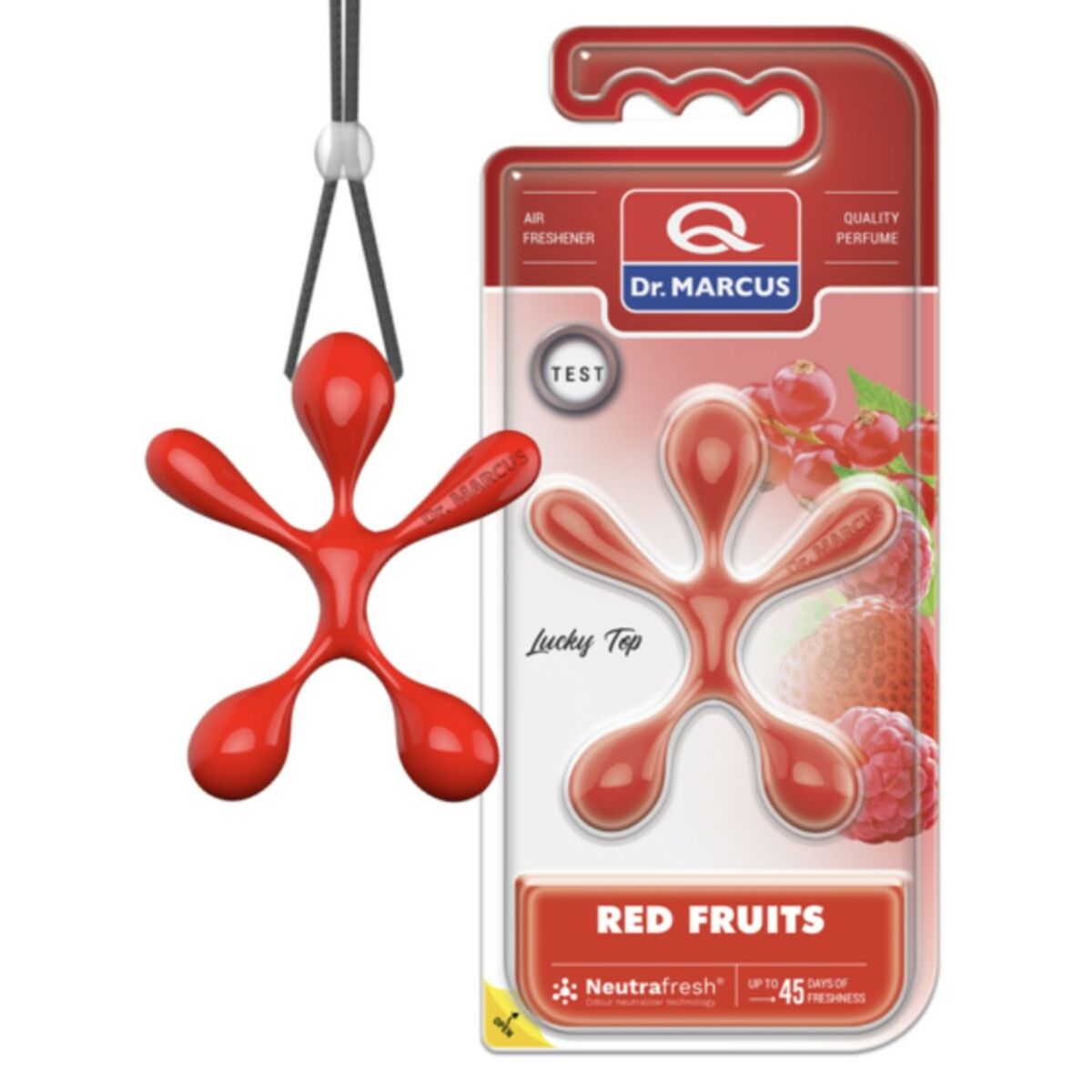 Car Air Freshener Dr Marcus Lucky Top Red fruits Plastic Pendant (12 Units) Car Air Freshener Dr Marcus Lucky Top Red fruits Plastic Pendant (12 Units)