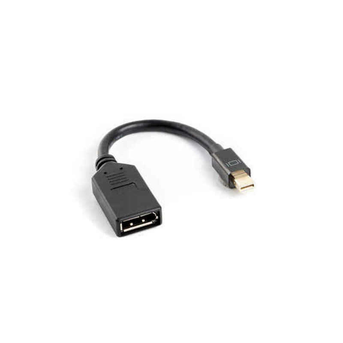 Mini DisplayPort to DisplayPort Cable Lanberg AD-0003-BK Black 10 cm Mini DisplayPort to DisplayPort Cable Lanberg AD-0003-BK Black 10 cm