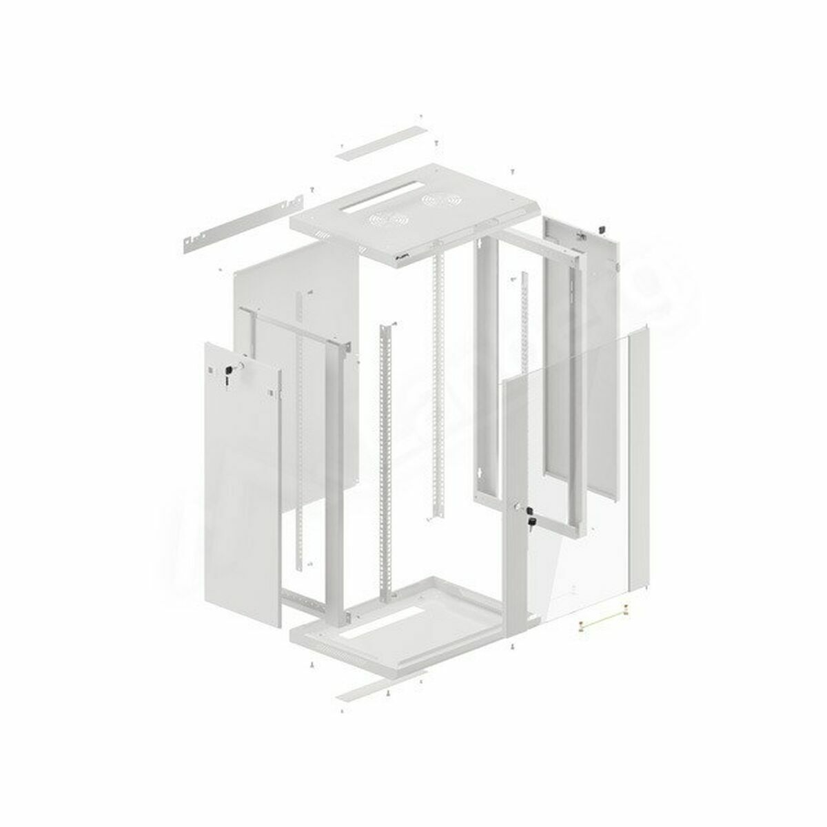 Wall-mounted Rack Cabinet Lanberg WF01-6418-10S Wall-mounted Rack Cabinet Lanberg WF01-6418-10S