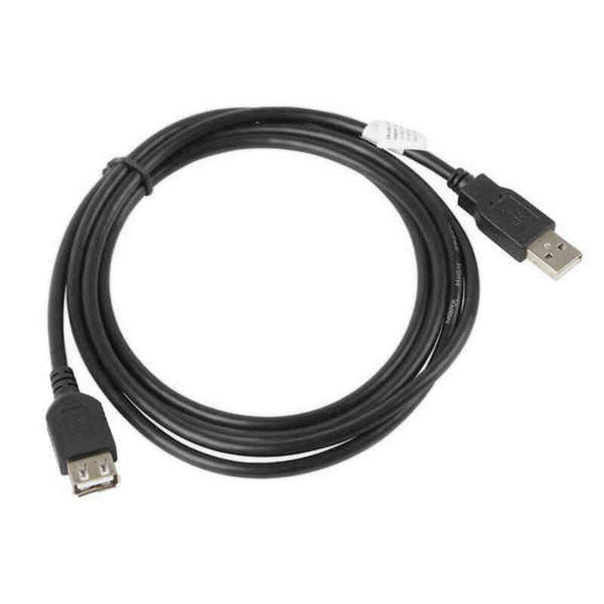 USB Extension Cable Lanberg Male Plug/Socket 480 Mb/s Black USB Extension Cable Lanberg Male Plug/Socket 480 Mb/s Black