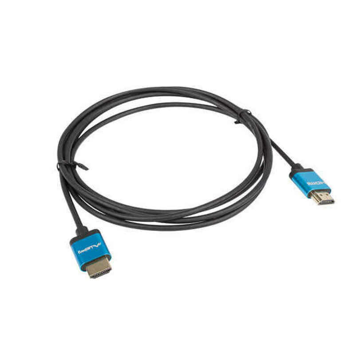 HDMI Cable Lanberg V2.0 4K SLIM Black 1 m Black/Blue HDMI Cable Lanberg V2.0 4K SLIM Black 1 m Black/Blue