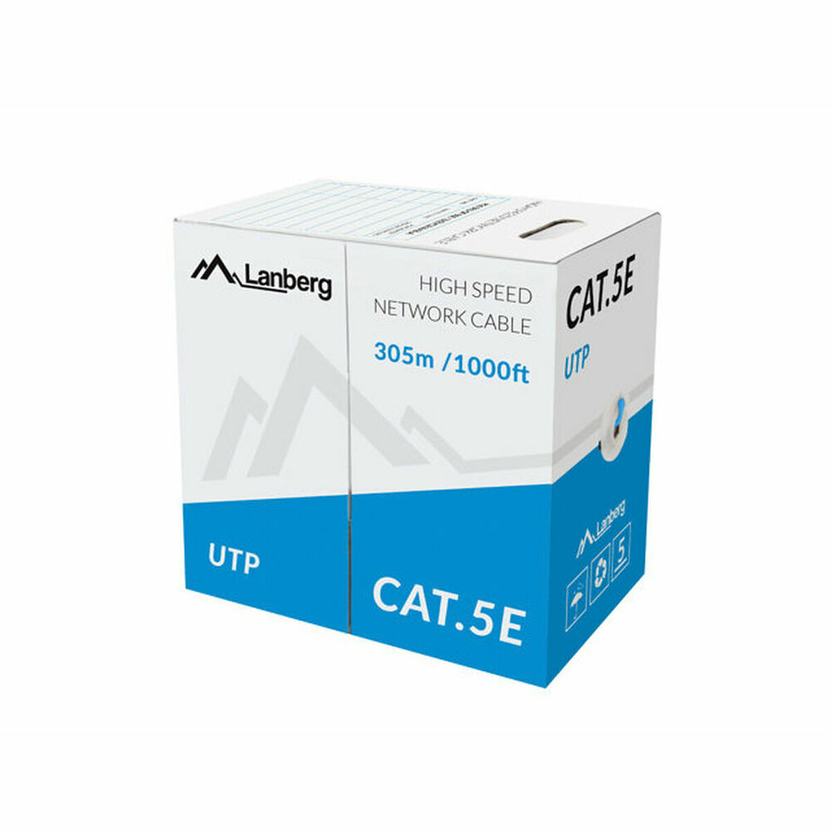 UTP Category 5e Rigid Network Cable Lanberg LCU5-10CC-0305-B Blue 305 m UTP Category 5e Rigid Network Cable Lanberg LCU5-10CC-0305-B Blue 305 m