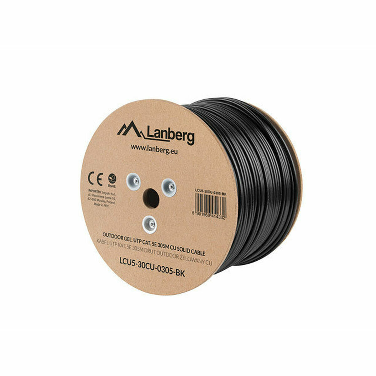 Ethernet LAN Cable Lanberg CA20423475 Blue Black 305 m Ethernet LAN Cable Lanberg CA20423475 Blue Black 305 m