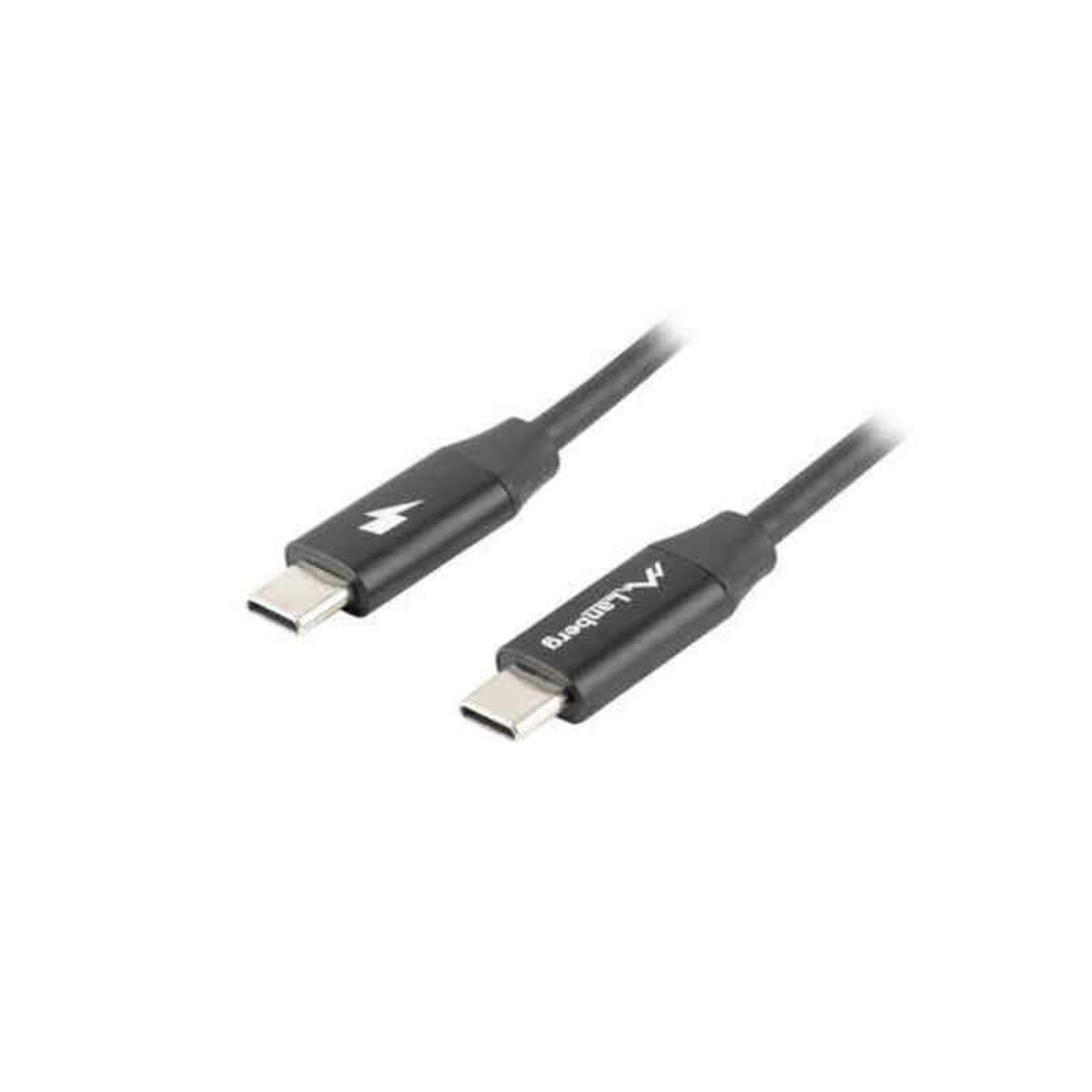 Cable USB C Lanberg CA-CMCM-40CU-0018-BK (1,8 m) Black Cable USB C Lanberg CA-CMCM-40CU-0018-BK (1,8 m) Black