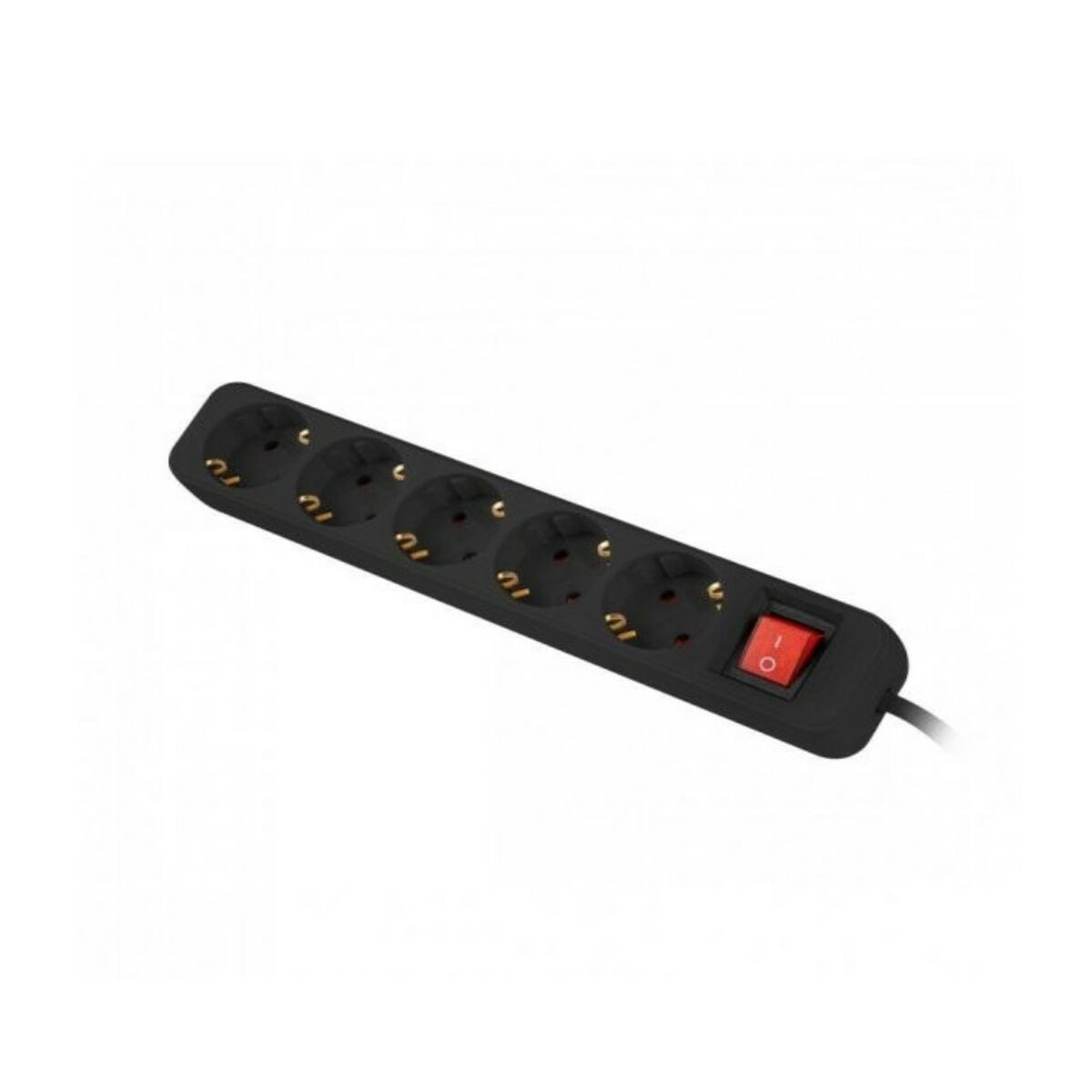 Power Strip – 5 Sockets Schuko Lanberg 3 m Black