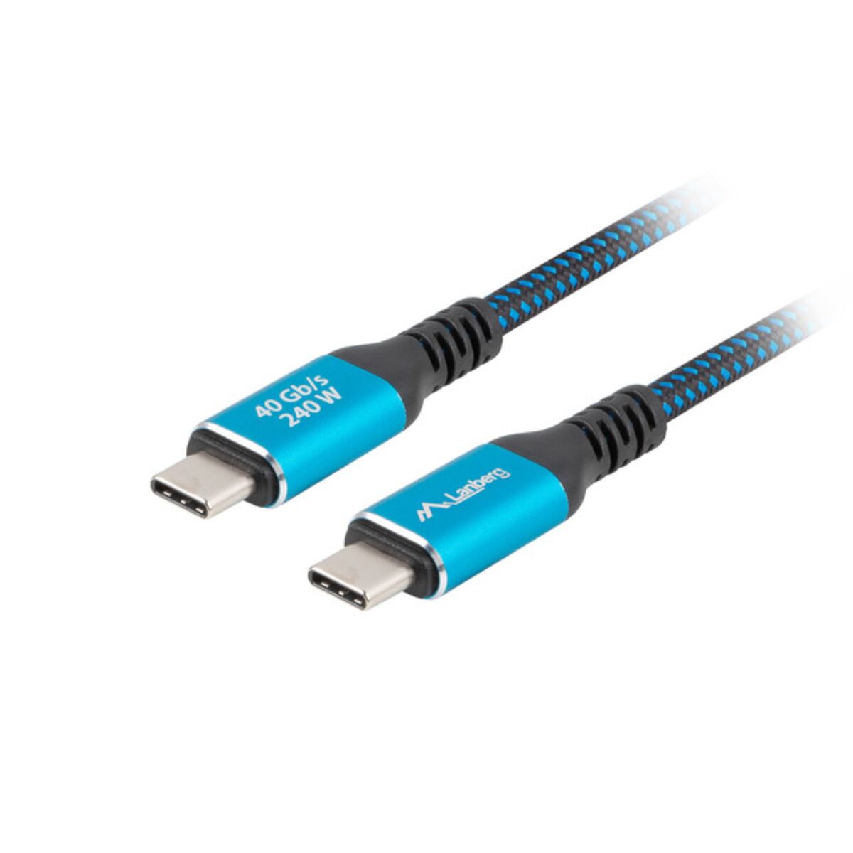 USB-C Cable Lanberg CA-CMCM-45CU-0015-BK Blue Black 1,5 m USB-C Cable Lanberg CA-CMCM-45CU-0015-BK Blue Black 1,5 m